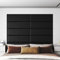vidaXL Lot de 12 panneaux muraux noirs 90 x 30 cm en simili cuir 3,24 m²