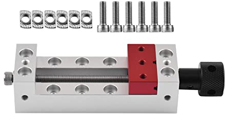 KKnoon Mini-Bohrmaschinen-Schraubstock 2,56-Zoll-Backenbreite Flachklemme Schraubstock zum Reparieren von Graviermaschinen, Tischbohrmaschinen, Uhren