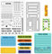 INFUNLY Stempel Und Stanzformen Für Die Kartenherstellung Stanzformen Und Stempel Für Journaling Wochenplan Transparentes Silikon-Stempel Und Stanzformen-Set Silikon-Planerstempel Für DIY Scrapbooking