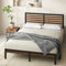 Zinus Kai Lit 180 x 200 cm - 23 cm de hauter - Lit Super King - Cadre de lit en métal et bamboo - Marron et Noir