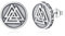 Eusense Ohrringe Herren, Wikinger Ohrring aus 925 Silber, Wikinger Amulett Ohrringe Stecker, Schmuck für Männer und Frauen