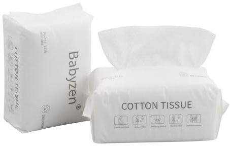 Cozlly 200pez Asciugamano per Il Viso Usa e Getta, Salviette Asciutte Cotone Monouso, 100% Cotone, Asciugamani per Pulizia Viso, Panni Monouso Viso per Pelli Sensibili, Rimozione del Trucco, Pulizia