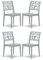 Set 4 sedie in polipropilene TETI, MADE IN ITALY, impilabile, idrorepellente, resistenza raggi UV, design moderno albero della vita per sala da pranzo, cucina, bar, ristoranti, esterno (Cemento, 4)