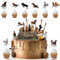 BETESSIN 16pcs Pferde Cake Topper Pferd Deko Geburtstag Kuchen Torte Deko Papier Cupcake Topper Kindergeburtstag Geburtstagstorte Dekoration Pferdeparty Mottoparty Kuchenaufsatz