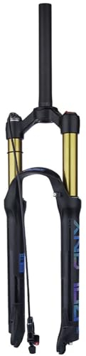 LYMFCFC Fourche De VTT Fourche 26 27,5 29 Pouces avec Amortissement Fourche De Suspension VTT Voyage 140Mm QR 100 × 9Mm Droit 1-1/8'' C,26in