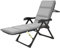 Zero Gravity Lounge Chair, Extra Wide Reclining Garden Chair for Adults Heavy Duty Metal Folding Portable Chair, Deck Chairs, Zero Gravity Chair, Sun Lounger Recliners in Warehouse, Gray Lounge Chair