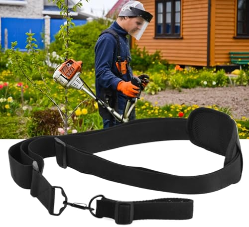 Weed Trimmer Shoulder Strap, Adjustable Trimmer Harness, Adjustable Trimmer Harness Shoulder Strap, Strimmer Adjustable Single Shoulde Nylon, for Brushcutter, Strimmer