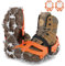 Cisivis 19-Zahn Steigeisen, Spikes Schuhe, Steigeisen FüR Wanderschuhe, ErhäLtlich In Verschiedenen GrößEn, Geeignet FüR EIS, Schnee Und Andere Outdoor-AktivitäTen Im Winter, M, Orange