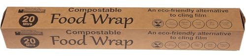 AMK® Planit Eco Friendly Food Wrap 20 Meters Compostable Alternative to Cling Film Washable and Reusable Keeps Foods Fresh