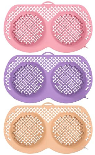 EASYSLWC Updated Silicone Bras Washing Bags for Laundry with Zipper for Women,Lingerie Bra Protector Bags For Washing Delicates,3PCS Bra Bag for Laundry Washing Machine A-36D Cup