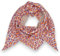 Ziona Musselin-Baumwolle Schal Damen Leo Mady Italy 195 x 72 cm Herbst Winter Halstuch (Orange-Lila)