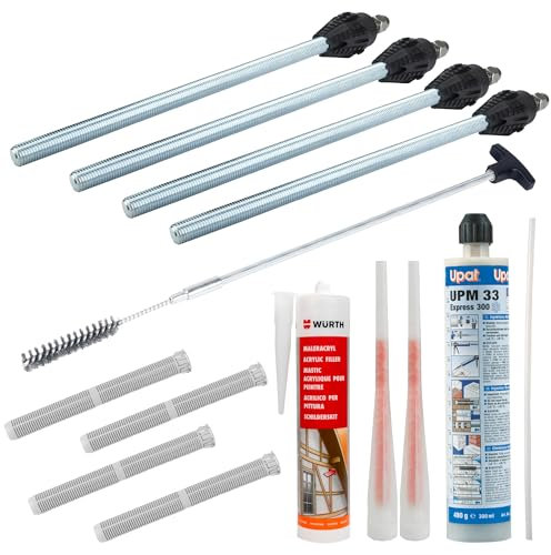 Pina DESIGN seit 1979 - Schwerlast-Befestigungsset Thermax-System M16 für 12-17cm Dämmung: Befestigungs-Set für Terrassenüberdachungen, Markisen & Vordächer im WDVS (4X Befestigungspunkte)