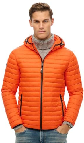 Superdry Herren Fuji Lite Kapuzenjacke Kräftiges Orange XXL