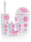 Ensemble de Salle de Bain 6 pièces - Design Moderne avec Motifs circulaires - Comprend Poubelle, Porte-Savon, Distributeur de Savon, gobelet, Brosse WC et Porte-Bros (Rose)