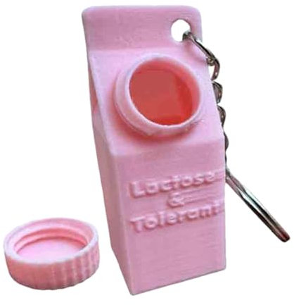 Generisch Milchkarton Schlüsselanhänger Pillendose, Tragbare Tablettenbox, Pillendose Klein Für Unterwegs, Pill Box Medikamentenbox Schlüsselring Für Damen