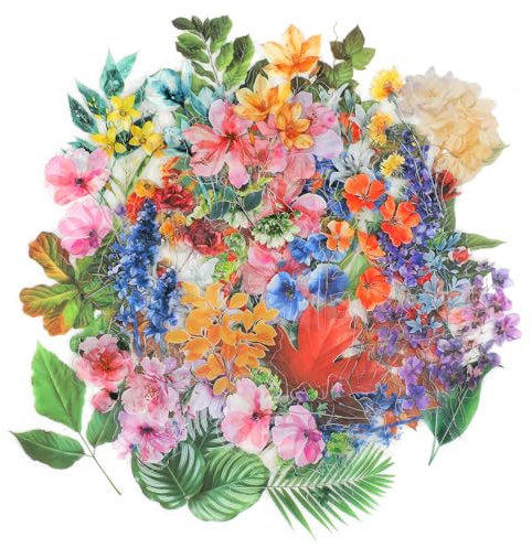 200 transparente Blumenaufkleber, Retro-PET-Pflanzenaufkleber, Blumen- und Grasaufkleber geeignet für Albumaufkleber, DIY-Tagebuchaufkleber, scrapbooking sticker