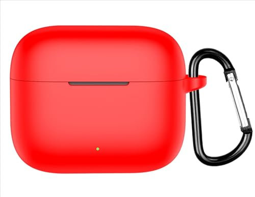 GIOPUEY Cover Compatibile con OPPO Enco Buds3 Pro/Enco Air4i, Cilicone Custodia, Ultrasottile Case Cover, Antiurto, Resistente ai Graffi - Rosso