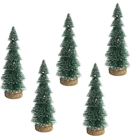 Albero di Natale artificiale con neve coperta di neve, elegante decorazione per la tavola di festival