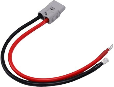 Zerodis Câble d'alimentation de Treuil, Fil en Silicone 175 A 4 AWG avec Connecteur Anderson, Câble de Batterie Robuste de 25 Pouces pour Chariots élévateurs, Camping-Cars, Camions et équipements