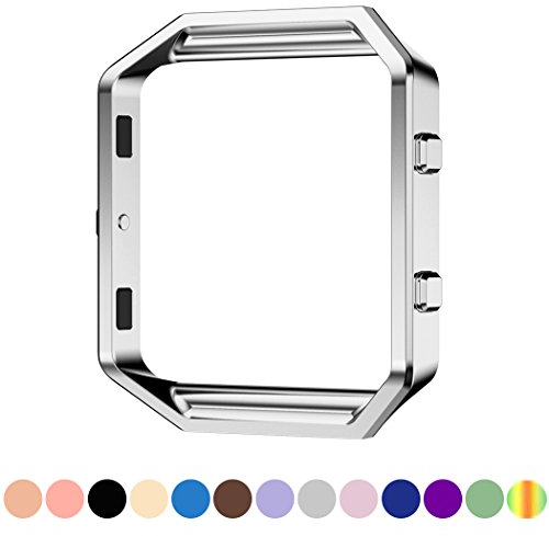iFeeker Fitbit Blaze Band Rahmen Zubehör 23mm Edelstahl Ersatz Metallrahmen Halter Gehäuse für Fitbit Blaze Smart Watch