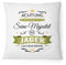 Fashionalarm Kissen Seine Majestät der Jäger - 40x40 cm mit Füllung | Lustige Geschenk Idee für Kollegen Jagd Sport Jagen Beruf Hobby Spruch, Farbe:weiß