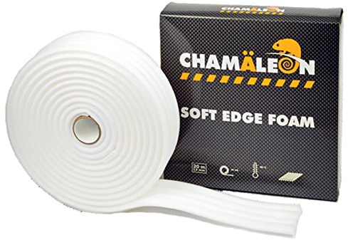 Chamäleon Softtape 13mm x 20m Weiß 90°C Schaum Kantenschaum Soft Edge Foam Schaumstoff Schaumstoffband Foamtape für Autolackierer Lackierer Tape