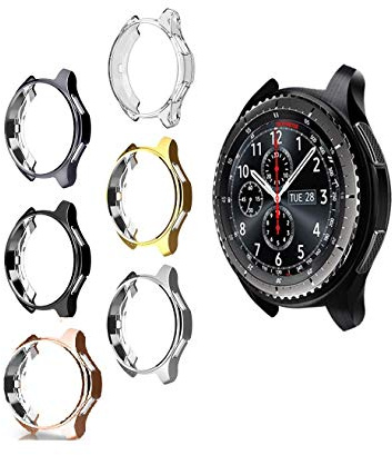 Chofit-Schutzhülle Kompatibel mit Samsung Gear S3 Frontier SM-R760-Hüllen, weicher TPU-beschichteter Stoßstangenabdeckungsschutz für Gear S3 Frontier/Galaxy Watch 46-mm-Smartwatch