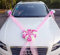 RAILONCH - Ruban de décoration de mariage pour voiture - Grand nœud - Fleur de voiture