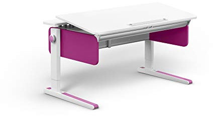 Moll Champion Front Up Kinderschreibtisch höhenverstellbar | mitwachsend & ergonomisch mit geteilter, neigbarer Tischplatte & gerundeten Ecken | ideal für Schulkinder | Made in Germany