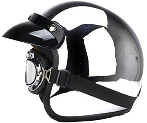 Vintage Open Face Motorradhelm Jet Capacetes De Motociclista Harley Splitter Chrom Vespa Cascos para Moto Cafe Racer Spiegel
