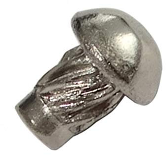 AERZETIX: Lot de 50 Rivets Fausse-vis Type U Ø2.49mm, Longueur 3.17mm, à tête Demi-Ronde, Acier INOX A2 - C43503