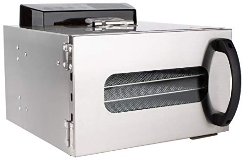 Beeketal 'BDA-6' Dörrautomat aus Edelstahl mit 6 Etagen, Zeitschaltuhr (max. 24h), einstellbarer Temperatur (30-90 °C) und LED Bedienfeld - Profi Gastro Dörrgerät inkl. 6 Einlegegitter