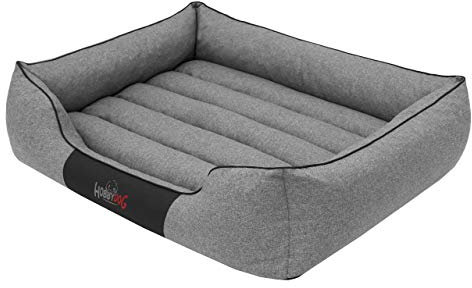 Hobbydog Comfort, Hundebett,Schlafplatz,Hundesofa (XL (85 x 65cm), Grau ökoleinen)