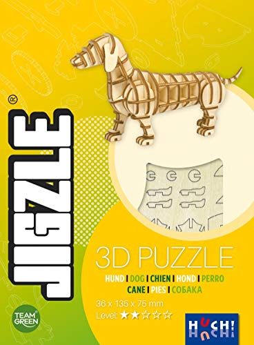 HUCH! 882233 JIGZLE - Hund 3D-Puzzle