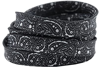 1 par 0,8cm Ancho Shoeles Vintage Placa de Zapatos de impresión de paramecium Plana para Zapatillas de Deporte y Zapatos Informales, 90cm