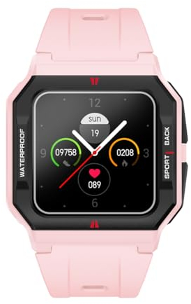Radiant - Colección L.A. - Reloj Inteligente Smartwatch para Niños - Android + iOS - Caja de 35mm -Notificaciones y Llamadas - Batería: hasta 10 días - Pulsera de Actividad para Adolescentes - Rosa