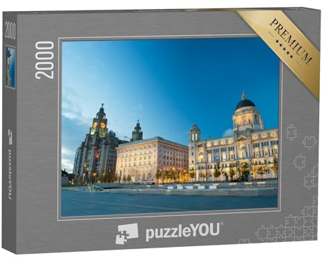 puzzleYOU: Puzzle 2000 Teile „Liverpool bei Nacht, England“ – aus der Puzzle-Kollektion Liverpool