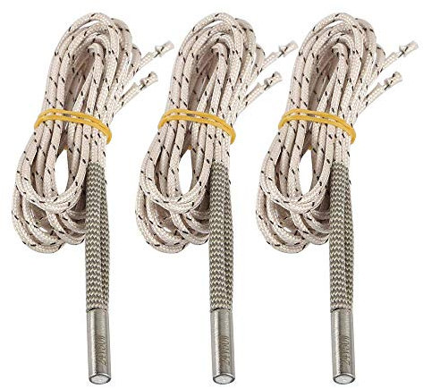 Toaiot 12V 50W - Filo riscaldante per cartuccia in ceramica, 1 m, accessori per stampanti 3D, tubo riscaldante 620 mm, per Reprap A8 Prus Mende i3 Make Select V2 V6 Hotend J-Head Extruders 3Pcs