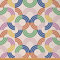 Geometrischer Polsterstoff für Stühle Regenbogengitterstoff Meterware Rundbogen Dekostoff Bunter Kreisgitter Stoff für Drinnen und Draußen Karierter Wasserdichter DIY Kunststoff 92 x 150 (HxB)