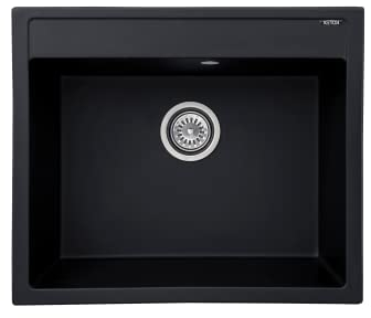 Granitspüle Küchenspüle Alaz Granit Einbauspüle Spülbecken Spüle Granit Schwarz 50x60cm (B-Ware)