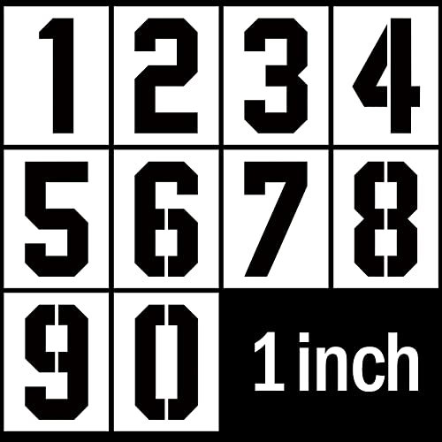 Wiederverwendbare Zahlenschablonen-Set 0–9, Kunststoffschablone für Kuchen, Adressmalerei (2,5 cm)