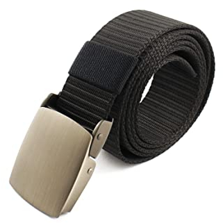 Nylongürtel mit Metallschnalle Taktischer Military Gürtel mit Schnellverschluss Stoffgürtel Canvas Belt für Herren Damen Unisex (Schwarz)