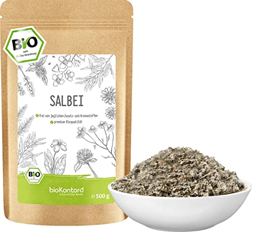 Salbei getrocknet und geschnitten BIO 100% natürlich aus kontrolliert biologischem Anbau von bioKontor (500 g)