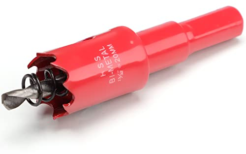 20mm Hole Saws Cutter, HSS Bi-Metal Drill Bit for Wood, Plastic, UPVC, Fiberglass and Plasterboard