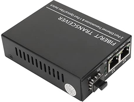 Pyhodi Gigabit SFP a RJ45 Convertitore Multimediale Ethernet Convertitore Multimediale in Fibra Convertitore Multimodale da Fibra Ottica a Ethernet Monomodale con Indicatore, Ethernet