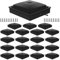 Lot de 20 capuchons de clôture, 90 x 90 mm, imperméables, en plastique de qualité supérieure, pyramide, carré, poteaux en bois résistant aux rouges et anti-craquage