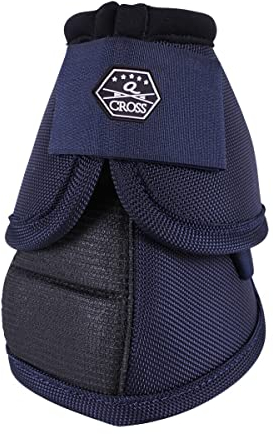 QHP Springglocken Technical Hufglocken mit No Turn-Einsatz, Klettverschluss, Extra Starke Rückseite, Q-Cross Line