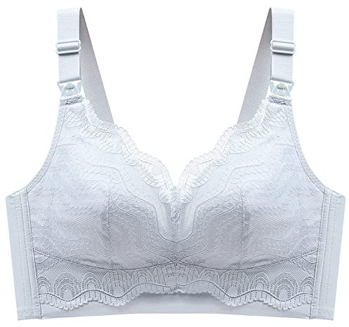 Necalisi Plus Size Bra Breastfeeding Bra Blue Women Breast Pump Breast Feeding Pump Pumping Maternity Wireless Adjustable Nursing Bra Bra Nursing 75C