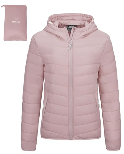 Outdoor Ventures Women's Packable Hooded Puffer Jacket Quilted Jacket