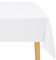JIUZHEN Weiß Tischdecke Abwaschbar Tischdecken Leinenoptik für Esszimmer, Garten, Outdoor,Hochzeiten Wasserabweisend Tischtuch Eckig 135X220 cm